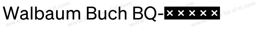 Walbaum Buch BQ字体转换